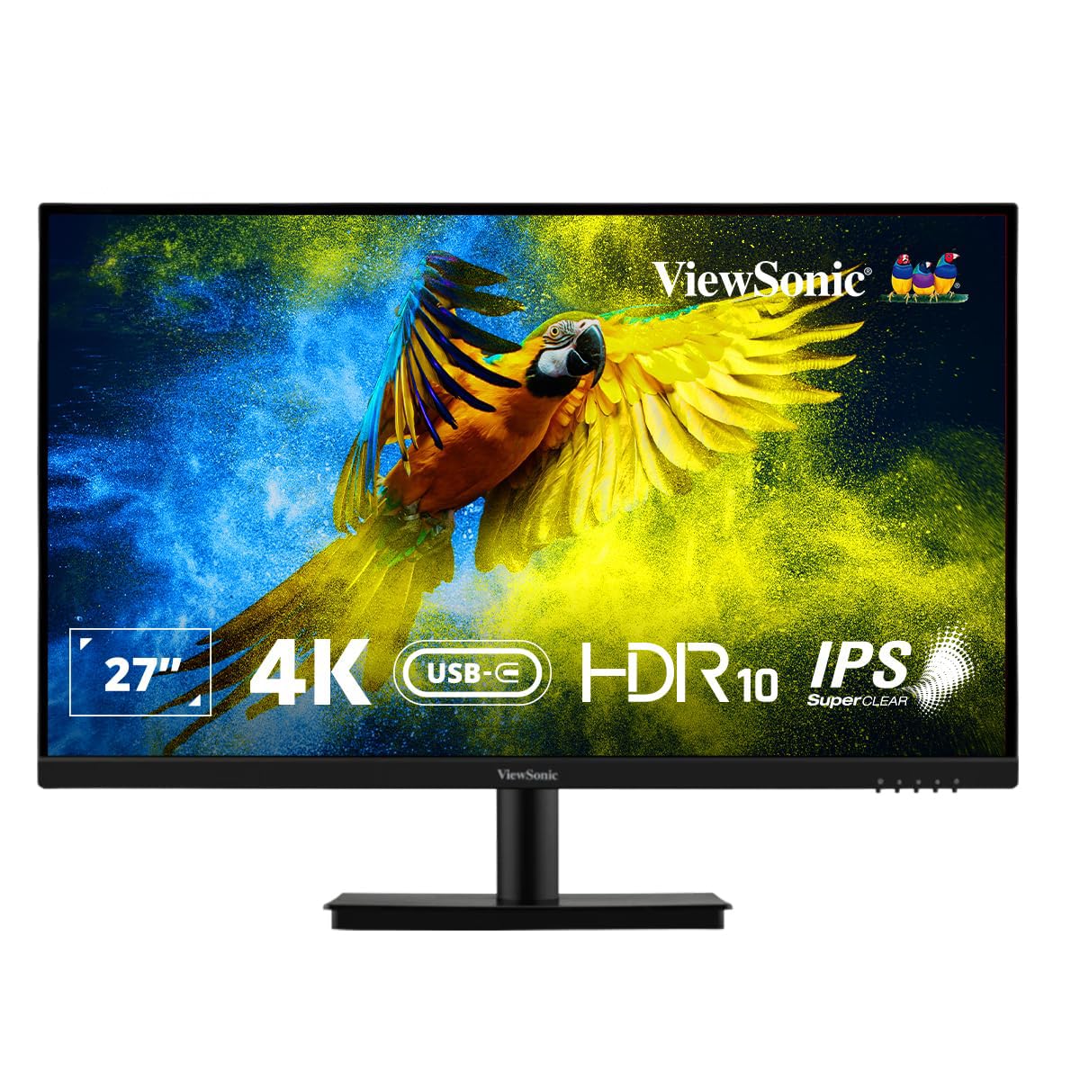 ViewSonic (from USA) 68.58 Cm (27") SuperClear IPS 4k UHD 3840 x 2160 Monitor with Single Cable Solution & 65W Laptop Charge Back, HDR10, Eye ProTech, Dual Speaker, HDMI | DP | USB-C - VA2709U-4K (B0CKT2845W) Amazon Price History, Amazon Price Tracker