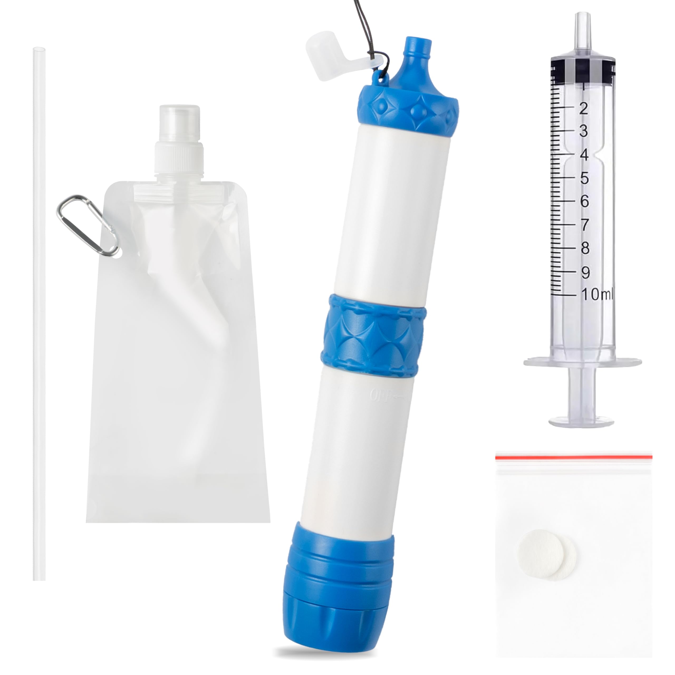 GwaOery Water Filter Straws Camping Personal Water Filter Survival