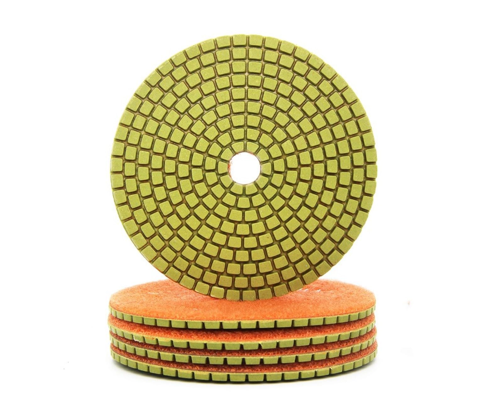 Almohadillas pulidoras de diamante, Disco de lijado flexible con almohadilla de pulido de diamante de 4 pulgadas, 5 unidades, for granito, mármol, hormigón, pulido de suelos(200)