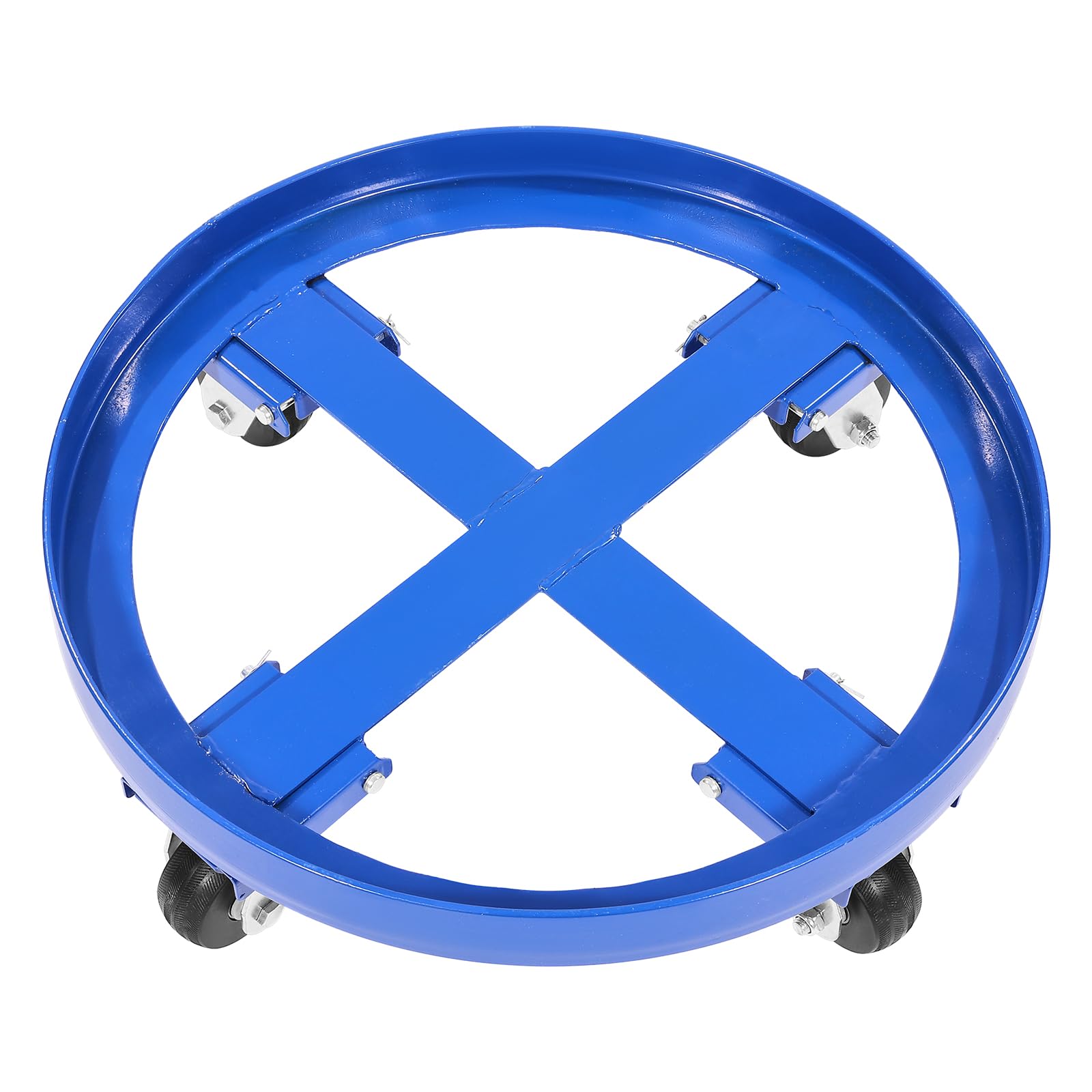 VEVOR Chariot pour fûts de 250,03 L Capacité de Charge de 907 kg Chariot pour fûts Lourds avec Renforts transversaux et 4 Roues pivotantes, pour manutention de fûts en Stock, Bleu