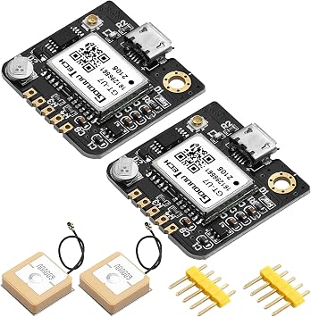 NEO-6M GPS Module Navigation Satellite Receiver 2Pcs - Compatible with 51 Microcontroller STM32 Arduino UNO R3 with Antenna