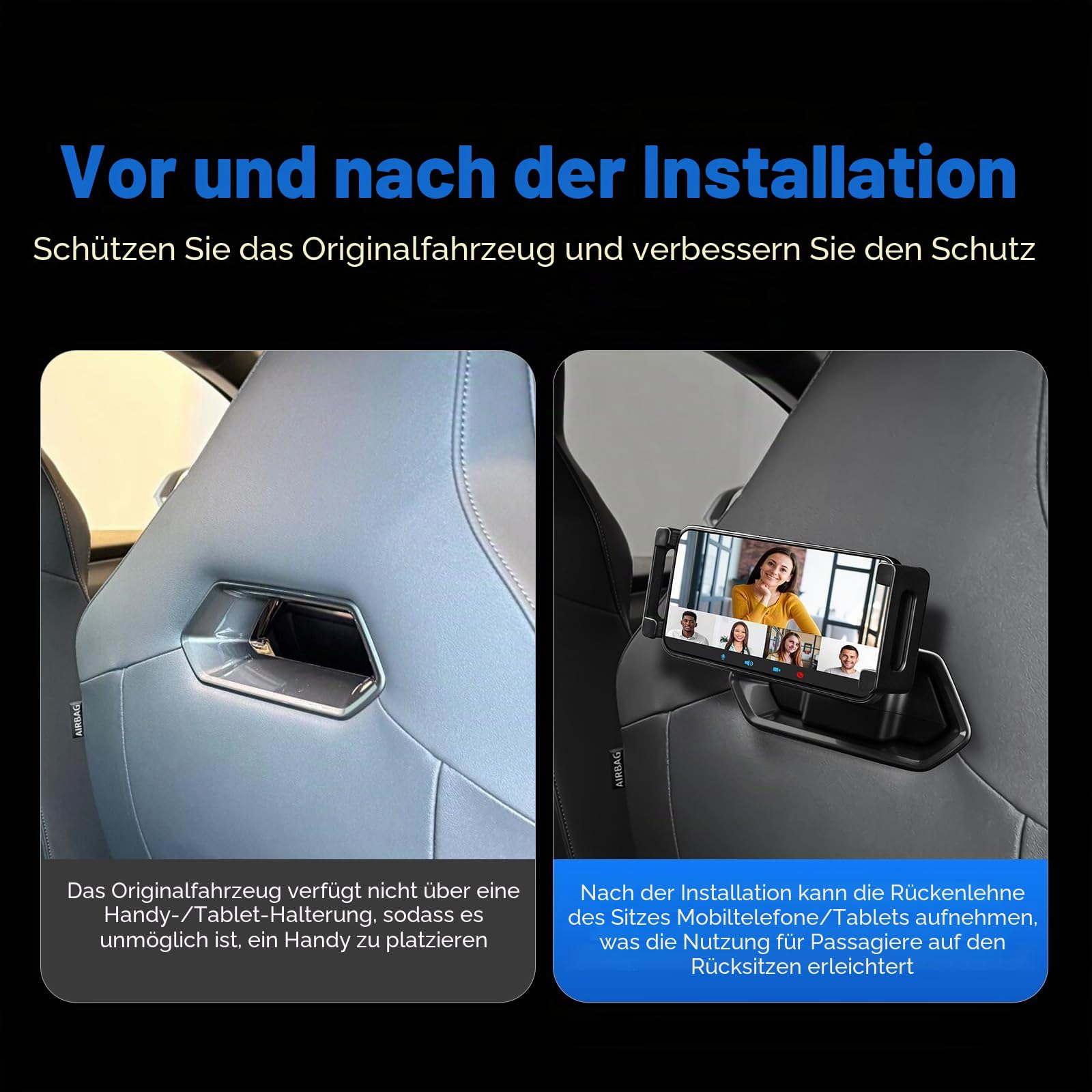 KUNGKIC Tablet Halterung Tablet Holder für Cupra Formentor KM7 2021–2024 Cupra Born/Ateca/Leon Ipad Halter Handyhalterung