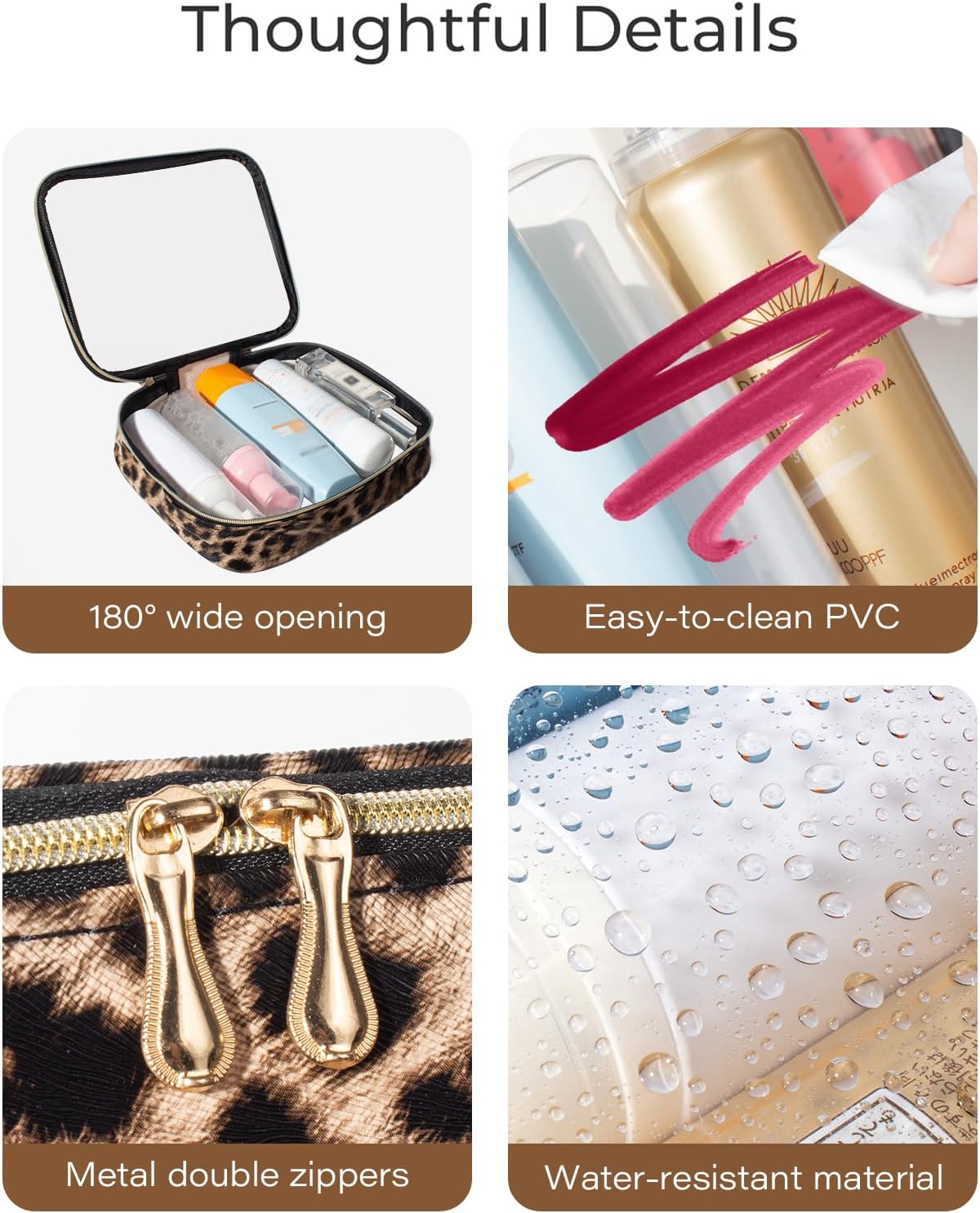 FFpaw 3 Pack Clear Makeup Bags for Women, TSA Approved Toiletry Bag Set for Travel Size Toiletries Carry on Travel Organizer Bags Waterproof Cosmetic Case Zipper Pouch Set Car Accessories Essentials - Image 7