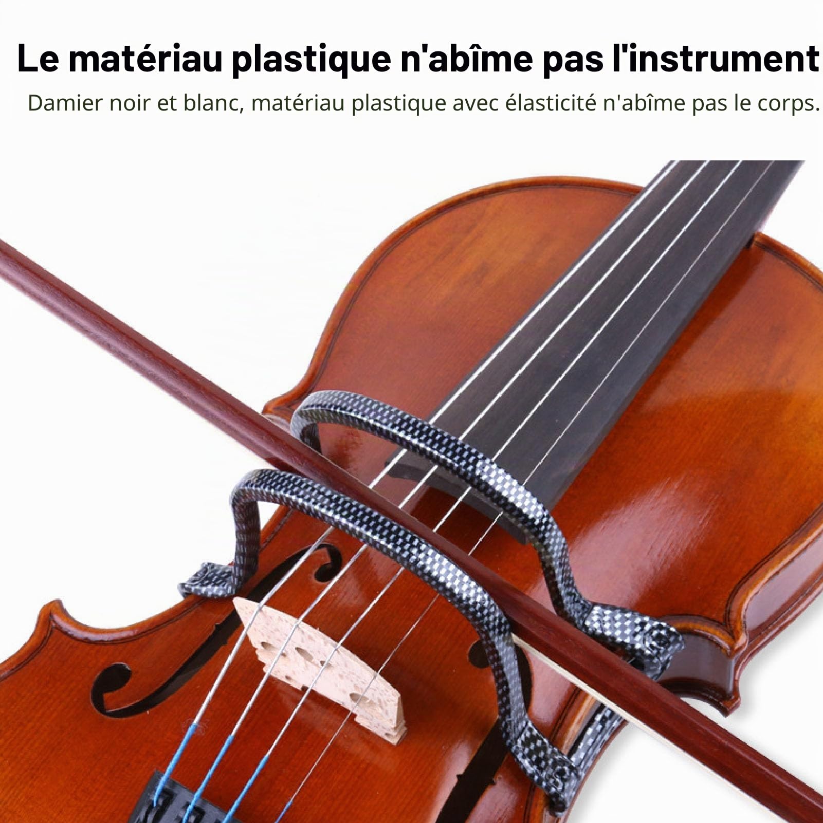 FOCKETY Collimateur D'Archet De Violon, Outil De Guidage De Redressement Réglable 4/4-1/2, Correcteur D'Archet Léger, Accessoire D'Entraînement