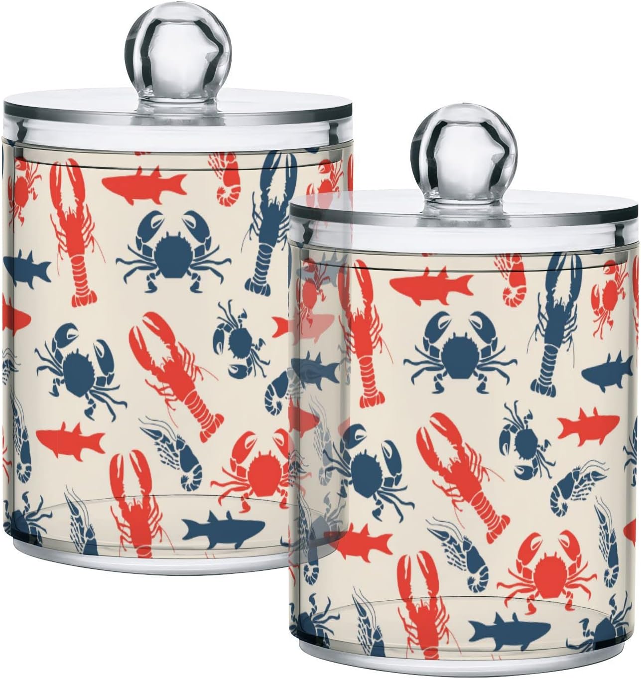 Crab Lobster Prawn Fish Qtip Holder Dispenser Sea Animal