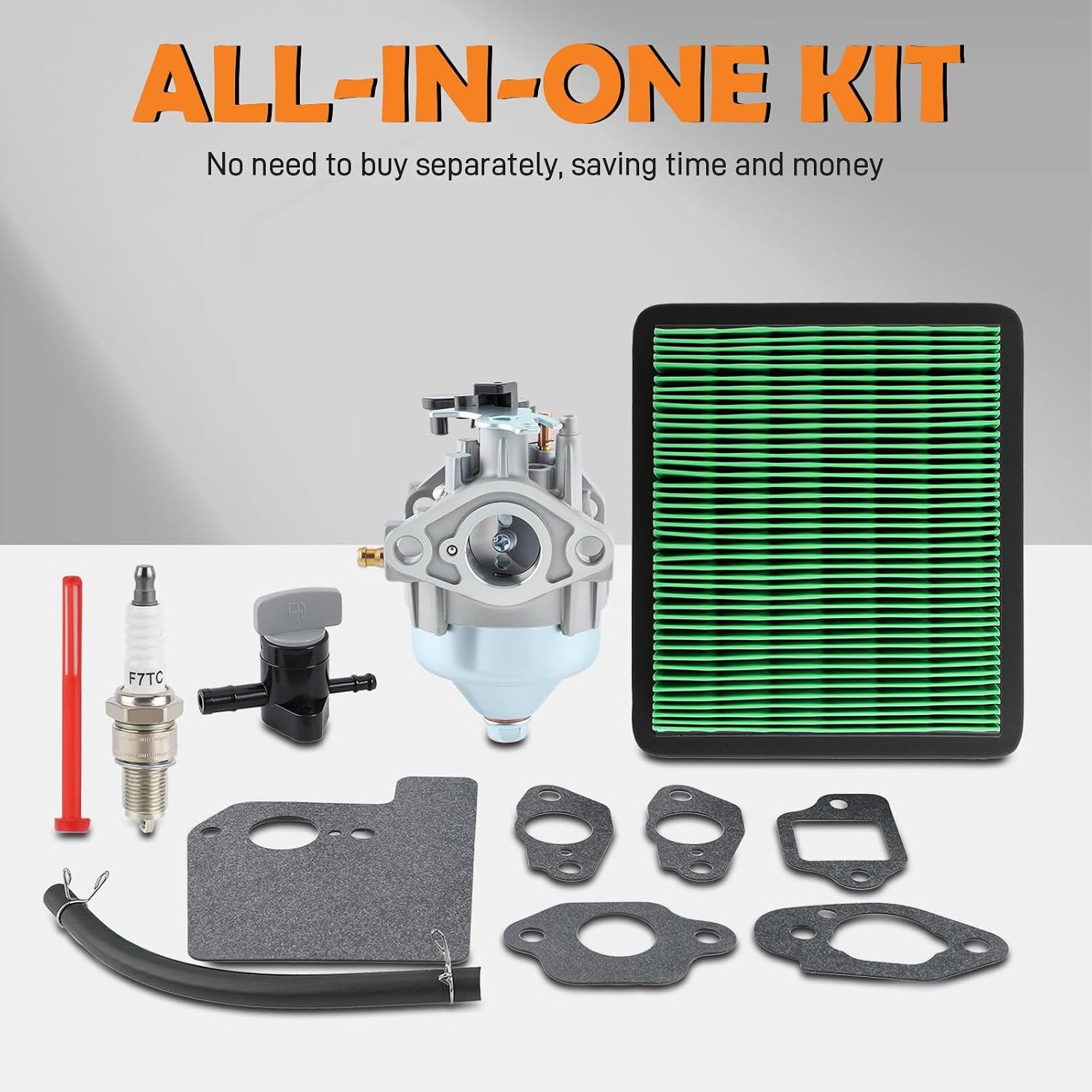GCV170 Carburetor Compatible with Honda GCV170LA GCV200LA HRN216 HRX217K6 Lawn Mowers Compatible with GCV170LA G5B GCV170LA G5BR GCV170LA S3B Engine with Tune Up Kit