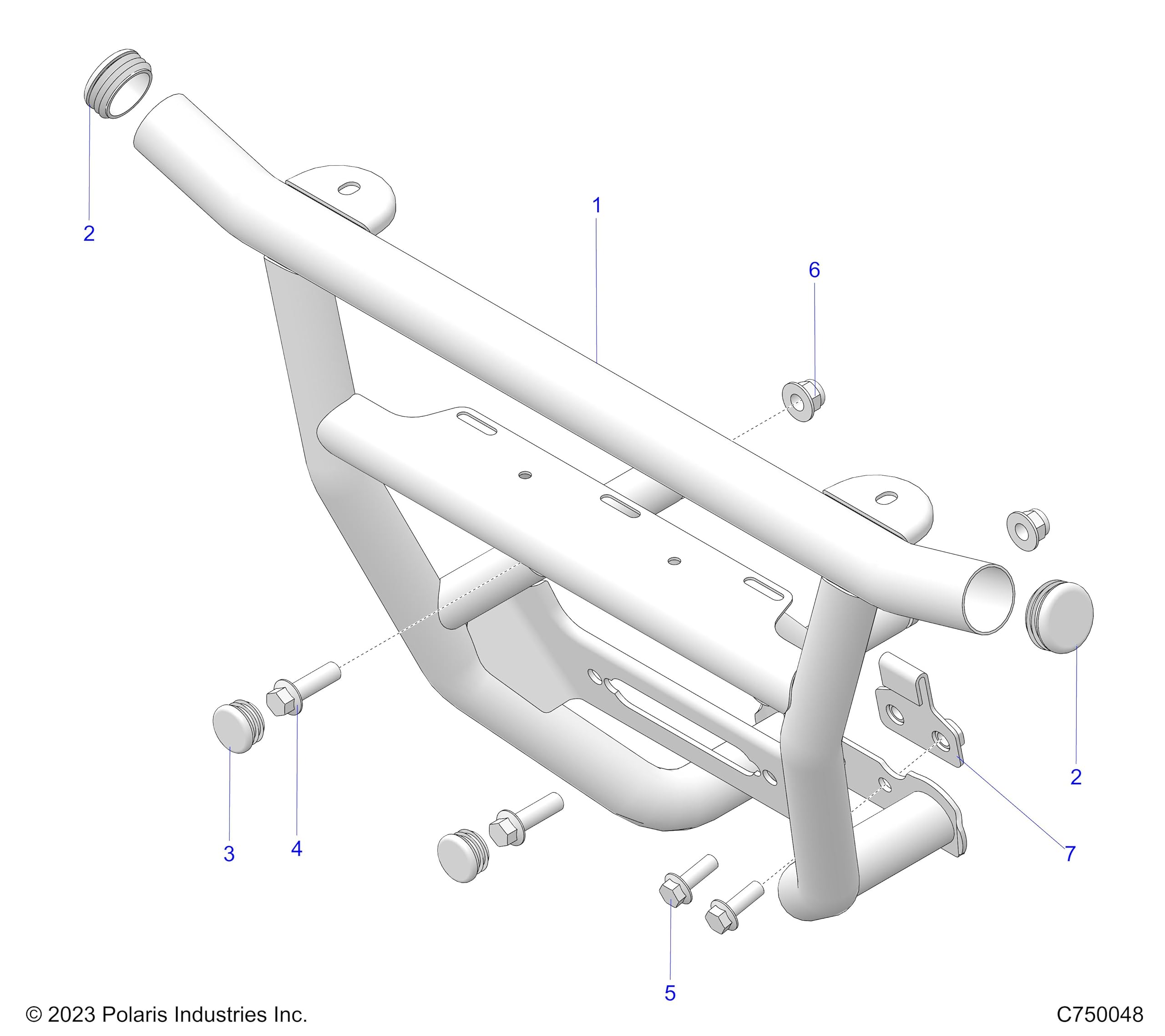 Amazon.com: Polaris Ranger Front Bumper Weld, Matte Black, Genuine 