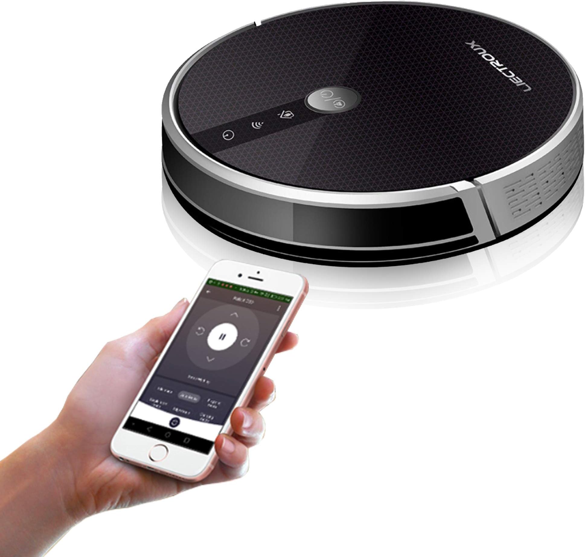 Liectroux Robot Vacuum Cleaner (C30B) Automatic Floor Cleaner Quiet Self Charging and Programmable Cleans Hard Floors to Medium Carpets Compatible With Alexa