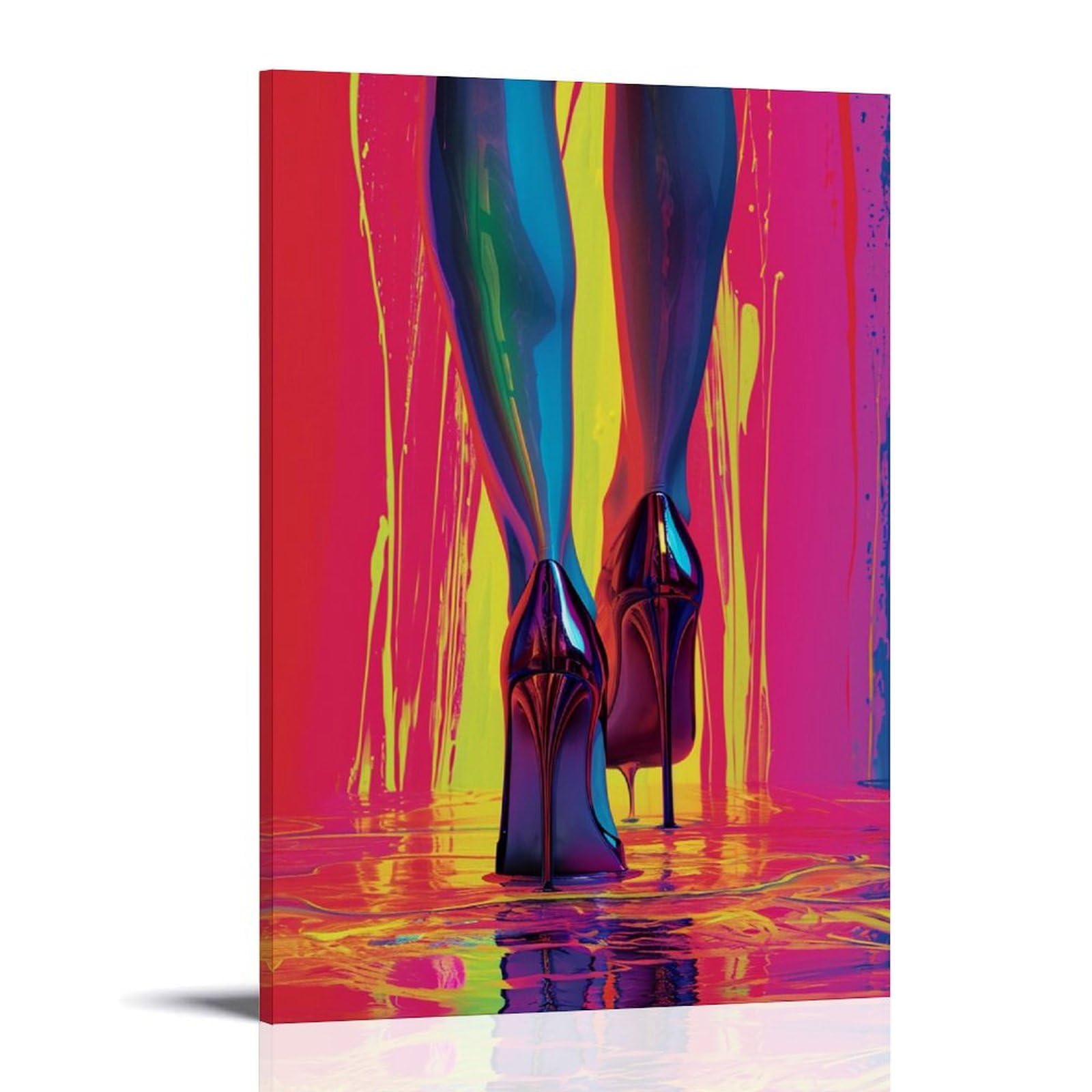 Amazon.com: High Heels Canvas Painting Wall Art Abstract Poster