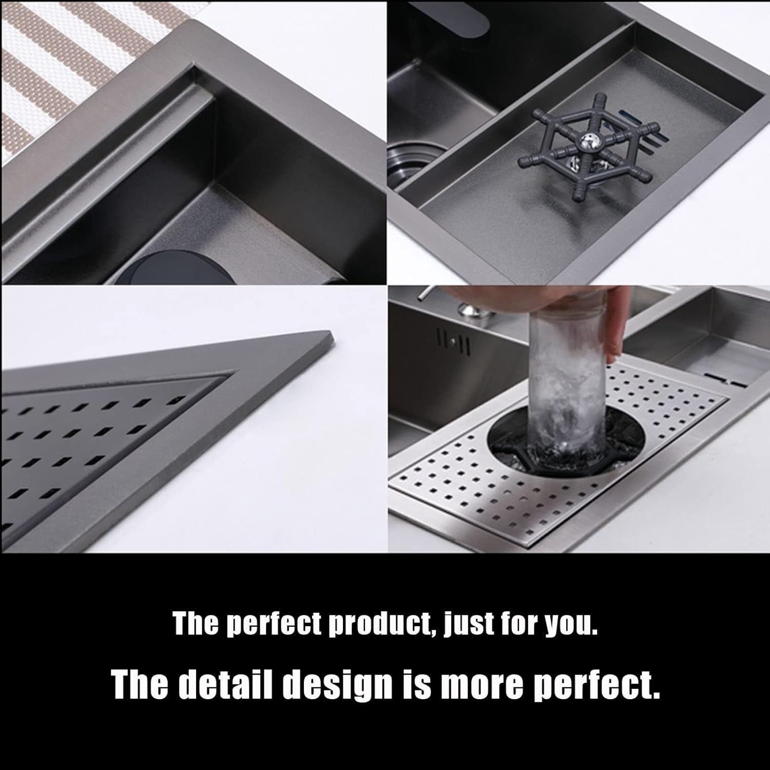 Premium Stainless Steel Kitchen Sink - Single Slot Open Bar Counter Sink for Kitchen, Bathroom, and Campervan
