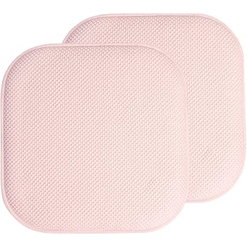 Amazon Com Soft Comfort Non Slip Seat Cushion Thick Dining Chair Pads With Ties Square Cotton Cushion Pink Home Kitchen
