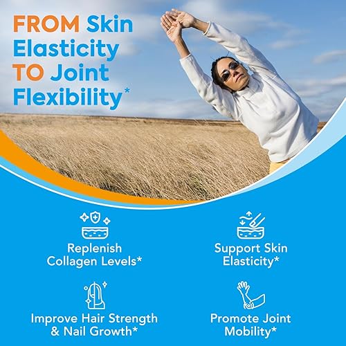 Miniatura 4 de Polvo de colágeno múltiple, tipo I II III V X, péptidos de colágeno hidrolizados, cero azúcar, se disuelve fácilmente, cuidado de la piel, el