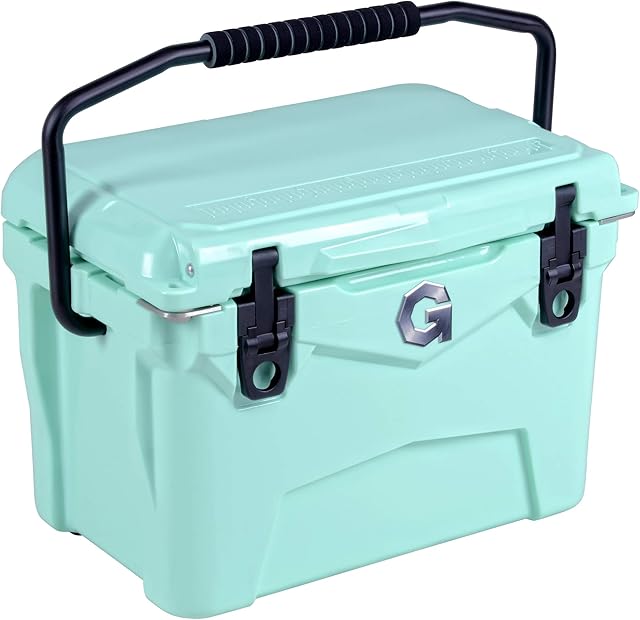 G Cooler box Cool bag 19L Ice Cooler 20QT Rotomolded Ice Chest for Outdoor Camping BBQ Travel (Seafoam Green)