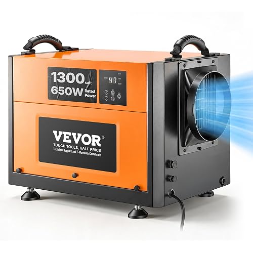 VEVOR 125 Pints Commercial Dehumidifier with Drain Hose, Portable Crawl Space Dehumidifiers for Basement Storage Room Industrial Grade, Auto Defrost/Drainage, Heavy-duty Galvanized Steel, LED Indicate