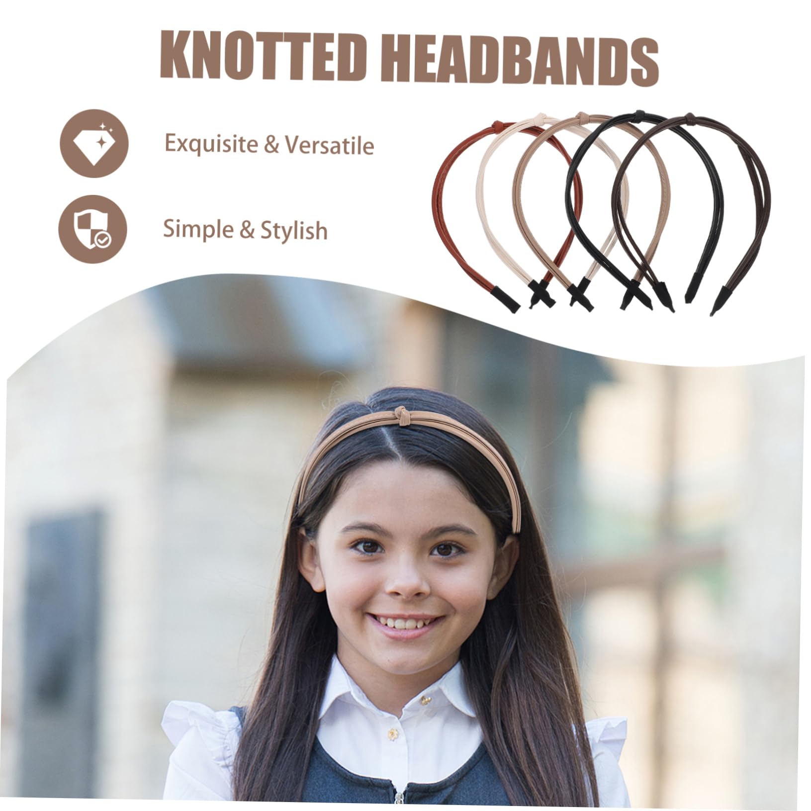 FOMIYES 25 Piezas venda hair topper bandana hijab turbante diadema para mujer diadema anudada para mujer súper bien sombrerería Accesorios para el cabello Perder Café oscuro cuero