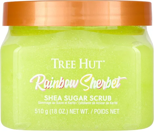 Tree Hut Rainbow Sherbet Shea Sugar Scrub | Exfoliating Body Scrub Removes Dead, Dry Skin for a Soft & Hydrated Feel | Nourishing Essential Body Care | 18 fl oz.