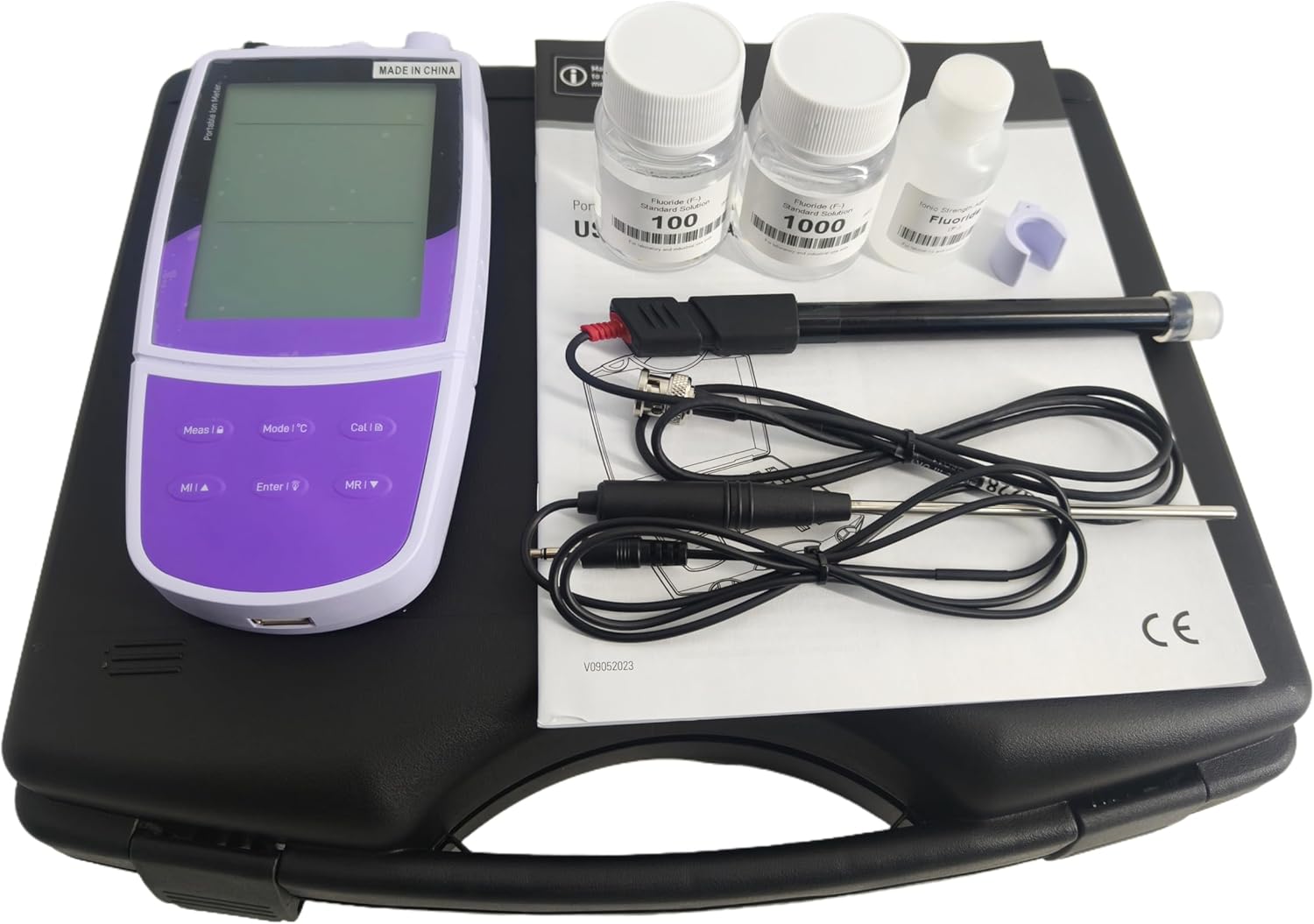 Laboratory Nitrate Ion Meter with Nitrate Standard Solutions 100, 1000 ppm Ion Concentration Range 0.4 to 62000 ppm MV Range -1999.9 to 1999.9 MV Temperature Range 0 to 105°C / 32 to 221°F