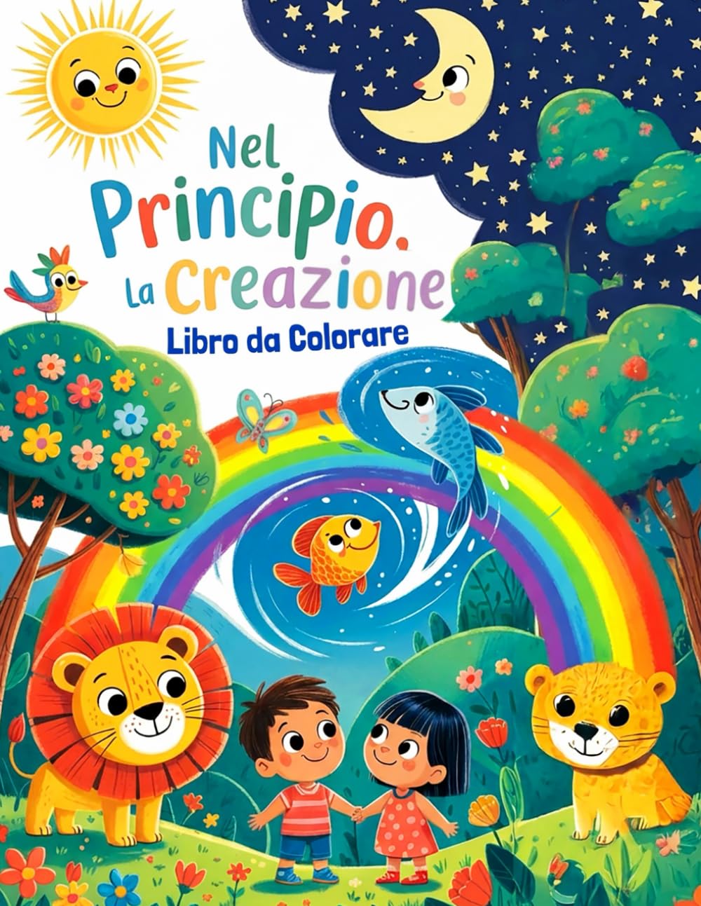 Libro da Colorare. Nel Principio, La Creazione: La Bibbia
