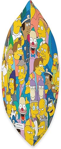 Miniatura 2 de The Simpsons Springfield - Almohada con estampado de personajes, 18 x 18 pulgadas, multicolor