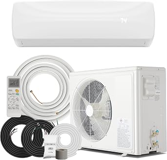 Manastin 18000BTU Mini Split Air Conditioner & Heater with Inverter, 19 SEER2 230V Energy Saving AC Unit Cools Rooms up to 1250 Sq. Ft, Complete Installation Kit,White