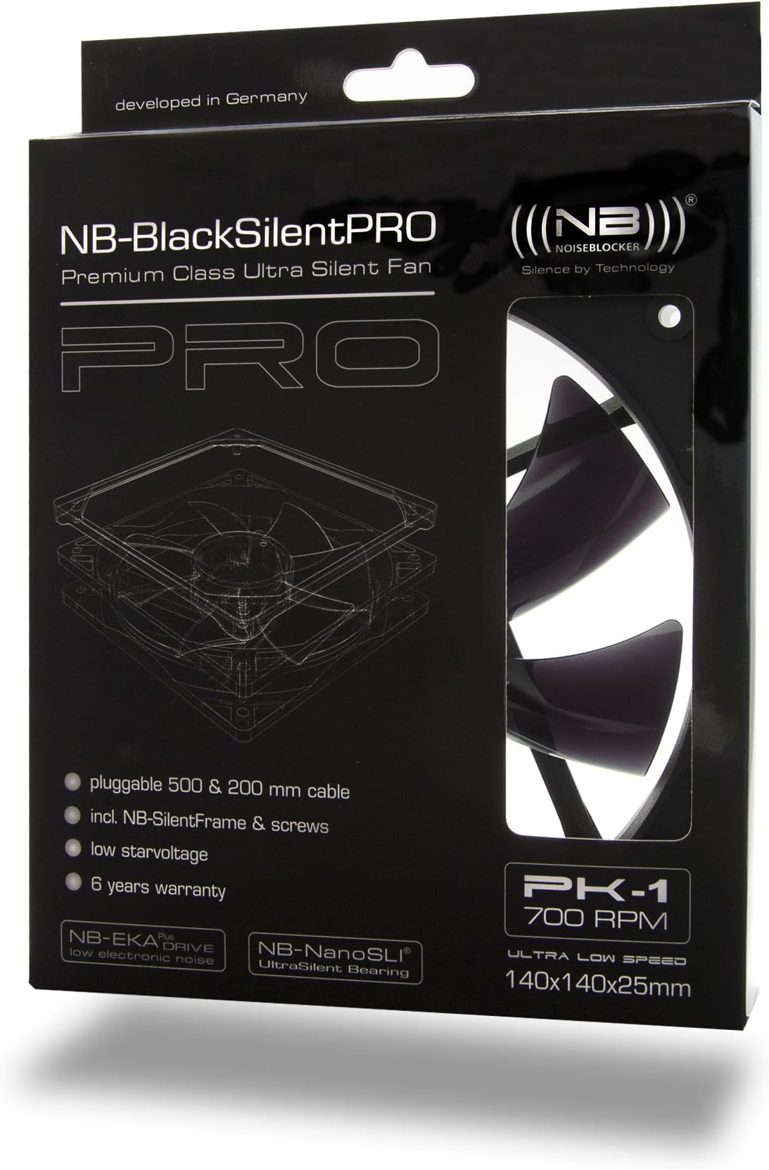 Noiseblocker BlackSilentPro PK1 (140 x 140 x 25)