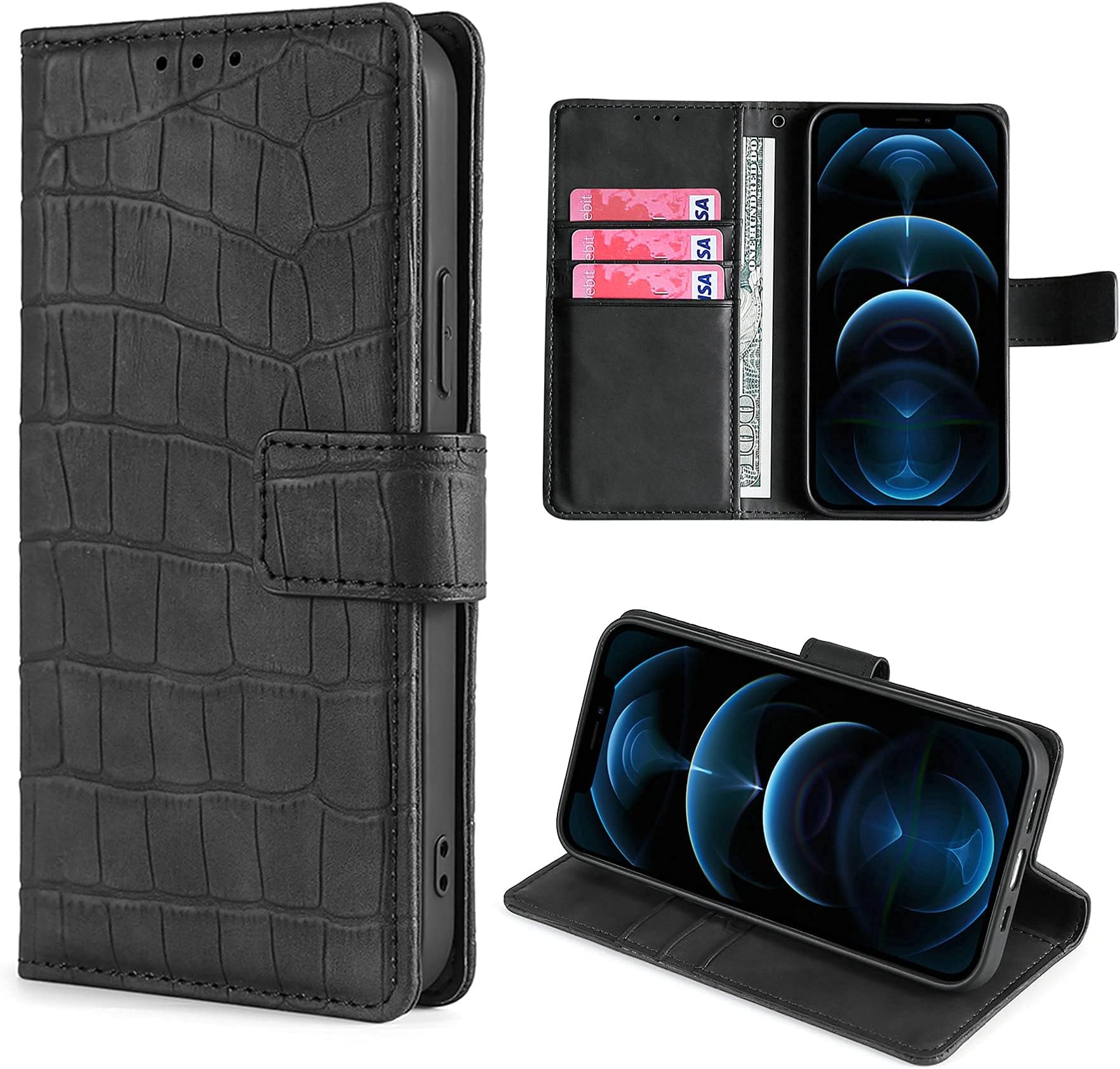 GKFGEY Flip Case For Samsung Galaxy Centura SCH-S738C Case phone Stand Cover black