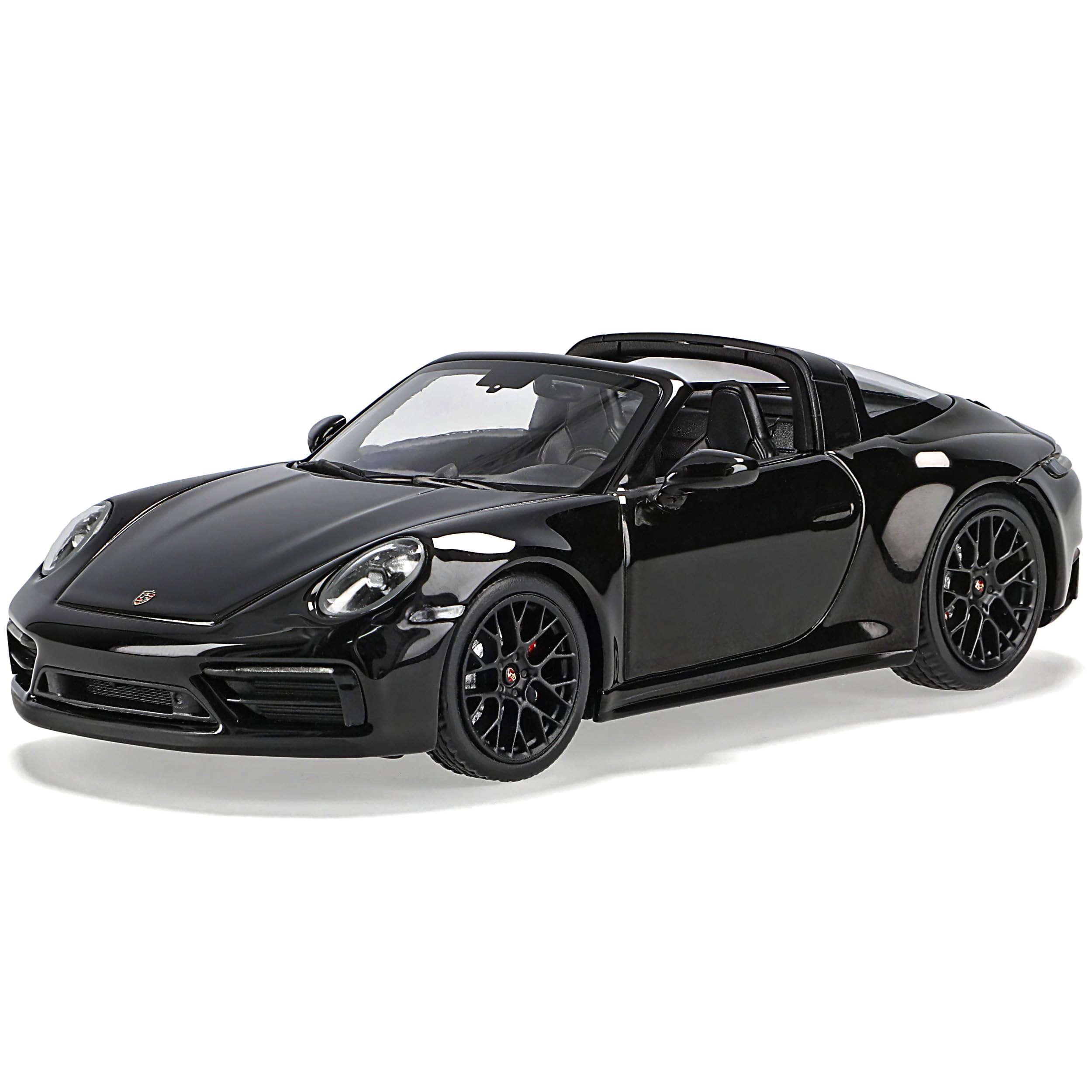 Porsch. 911 992 Targa 4S GTS Cabrio Schwarz Neue Generation Ab 2019 Version ab 2021 1/43 Minichamps Modell Auto