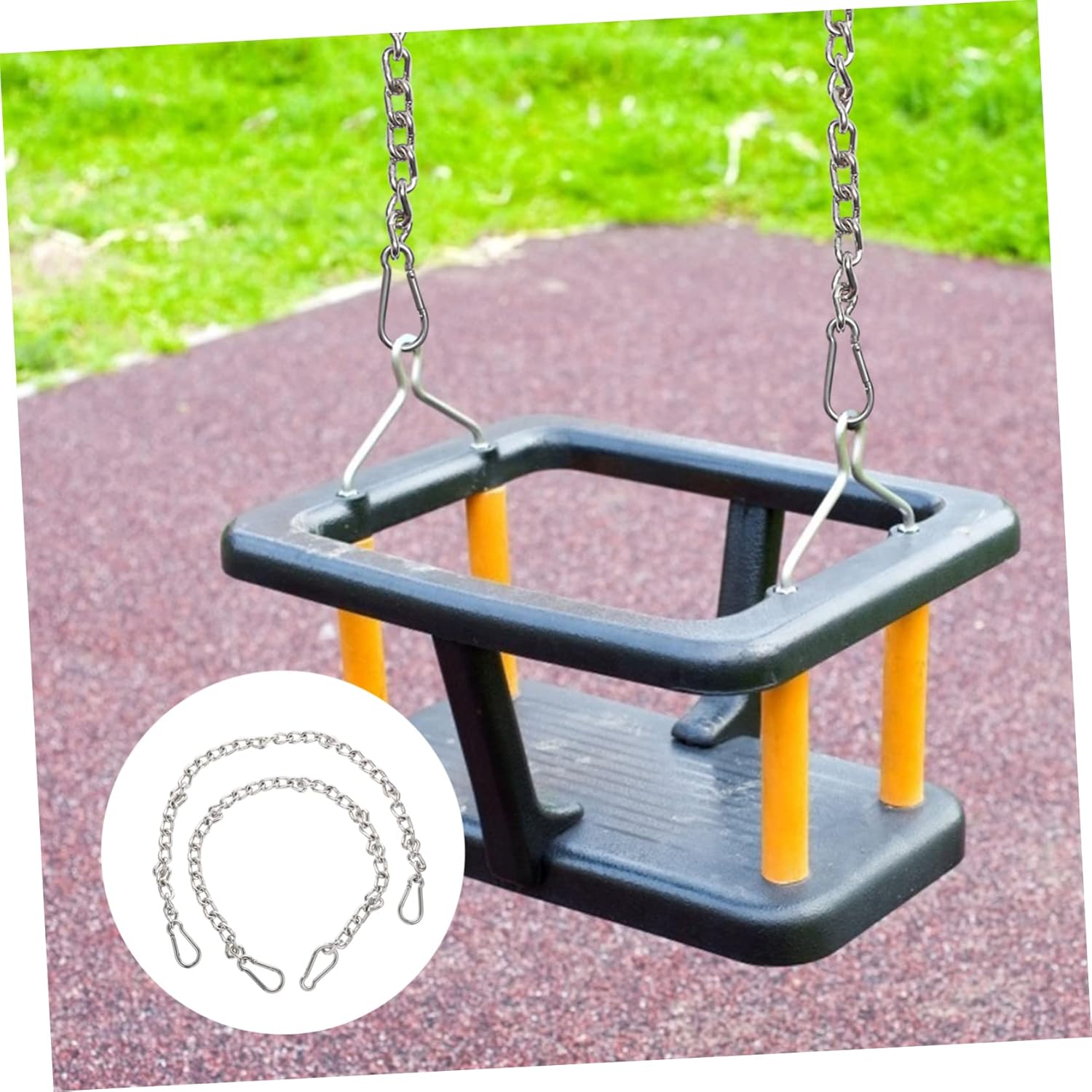 2pcs Outdoor Swing Accessories Load Bearing Chain Swing Strap for Hammock Chair Hanging Kit