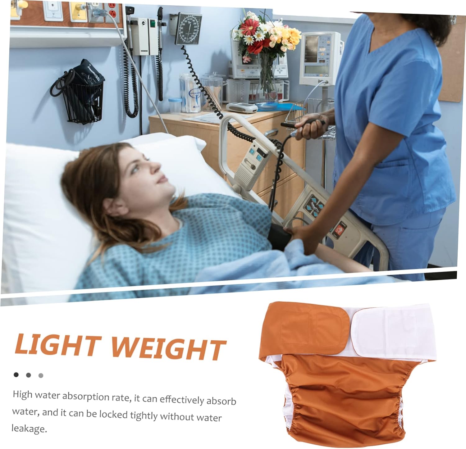 Reusable Sticky Leakproof Adult Diaper for Elderly Breathable and Comfortable Design for Washable for Men and Women for Home Use