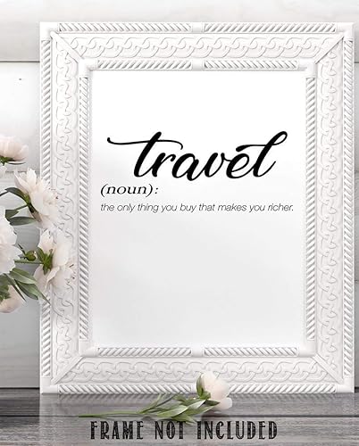 Miniatura 8 de Travel - The Only Thing You Buy That Makes You Richer - Inspirational Wall Art Poster for Home Decor, Adventure and Exploring Quote, Great Gift for
