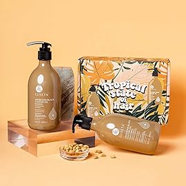 Luseta Castor Oil Shampoo and Conditioner Set Strengthen and Cleanse Thin Hair Restore Damaged Hair Sulfate Free for Men & Women 16.9oz*2
