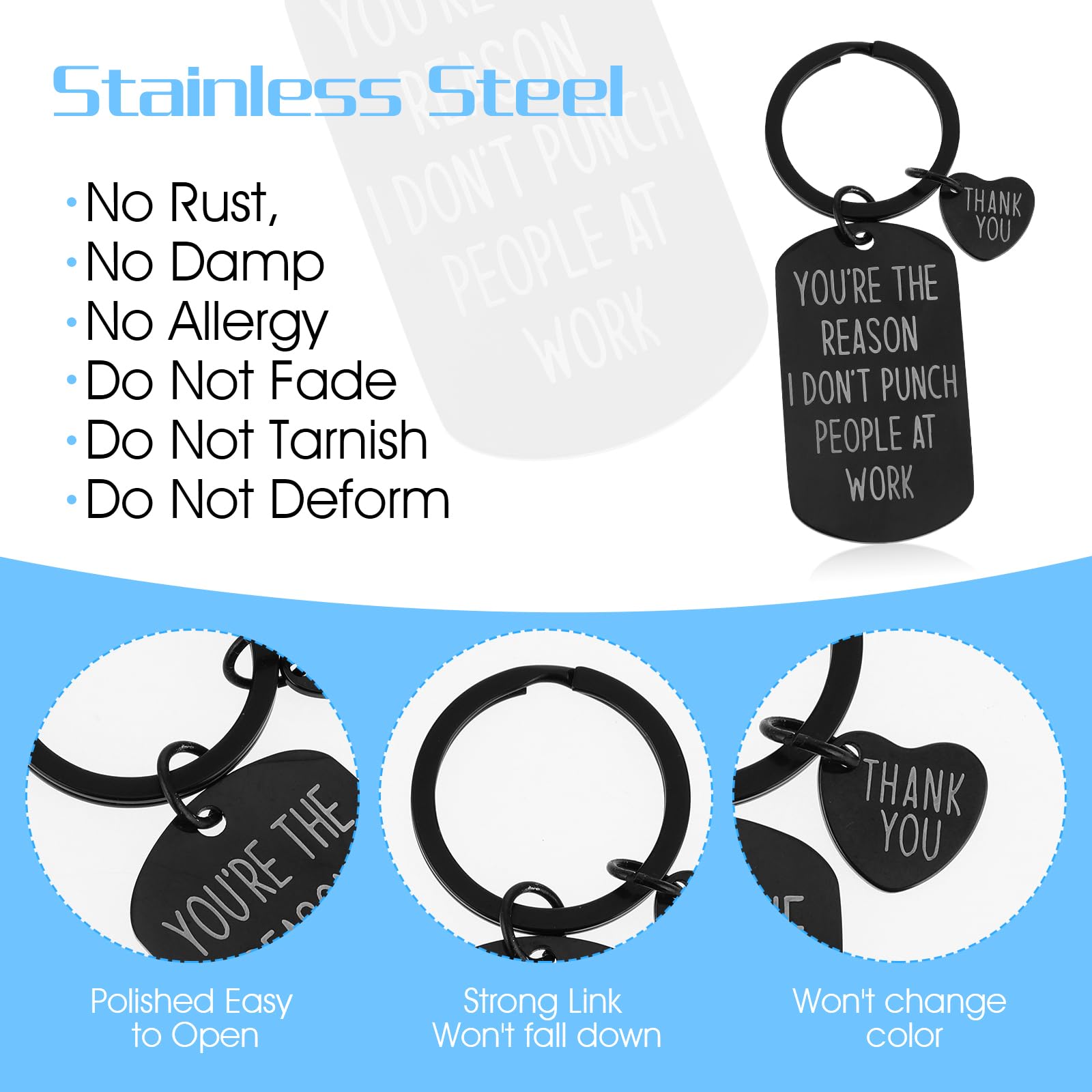 Ouligay Funny Coworker Gifts for Women Men, Gift for Best Friend, Friendship Keychain, Appreciation Gifts for Coworker
