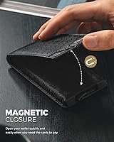 VULKIT Slanke portemonnee voor mannen Pop-up kaarthouder Minimalistische tweevoudige portefeuilles RFID-blokkering Magnetische sluiting Houdt 12 kaarten (Woestijn-Camouflage