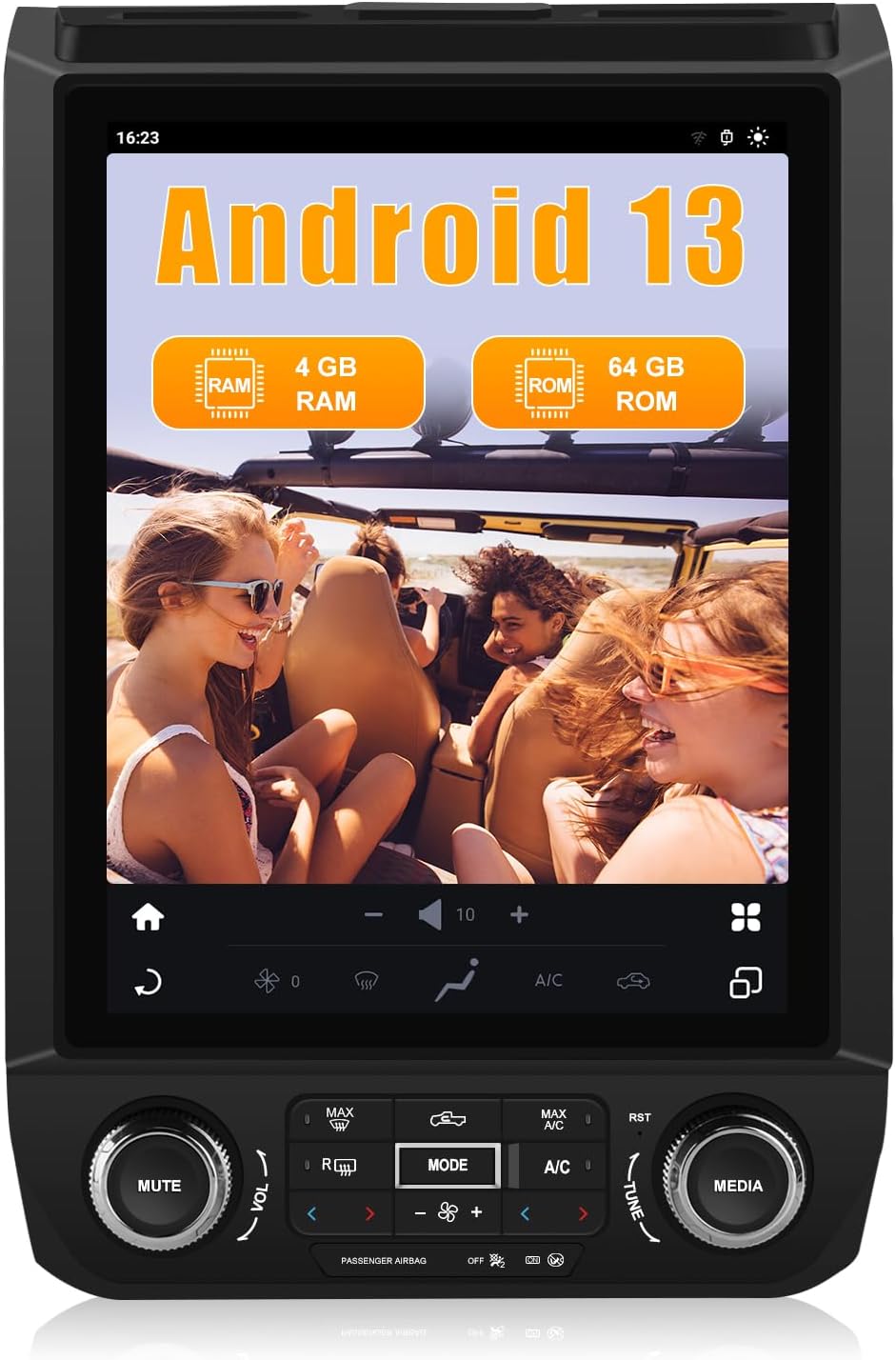 Junsun 4+64G Android Radio Stereo for Ford F150 2015-2021 with 12.1inch Touch Screen Qualcomm 6125 Wireless CarPlay Android Auto DSP Bluetooth GPS Navitation