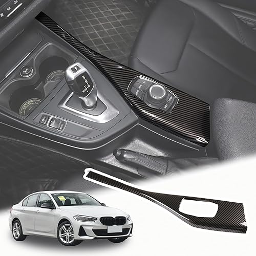 LLKUANG Cubierta de panel de botón multimedia para consola central de automóvil, compatible con BMW Serie 1, 2, F20, F21, F22, cubierta de panel de