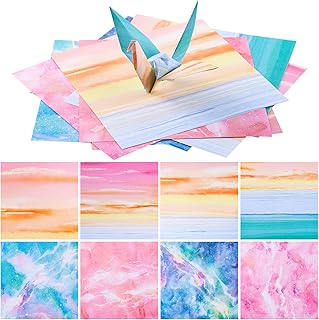 Sponsored Ad - NHBTYKL 400 Sheets Origami Paper Kit 5.6 Inch Square Double Sided Starry Sky Folding Paper Each Contains Ei...