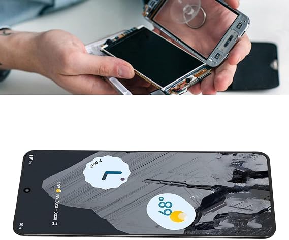 Display for Pixel 8 Pro, OLED Screen Replacement Touch LCD Screen Digitizer Assembly for Pixel 8 Pro GC3VE G1MNW, 6.7 Inch, Fingerprint Recognition, with Repair Tools