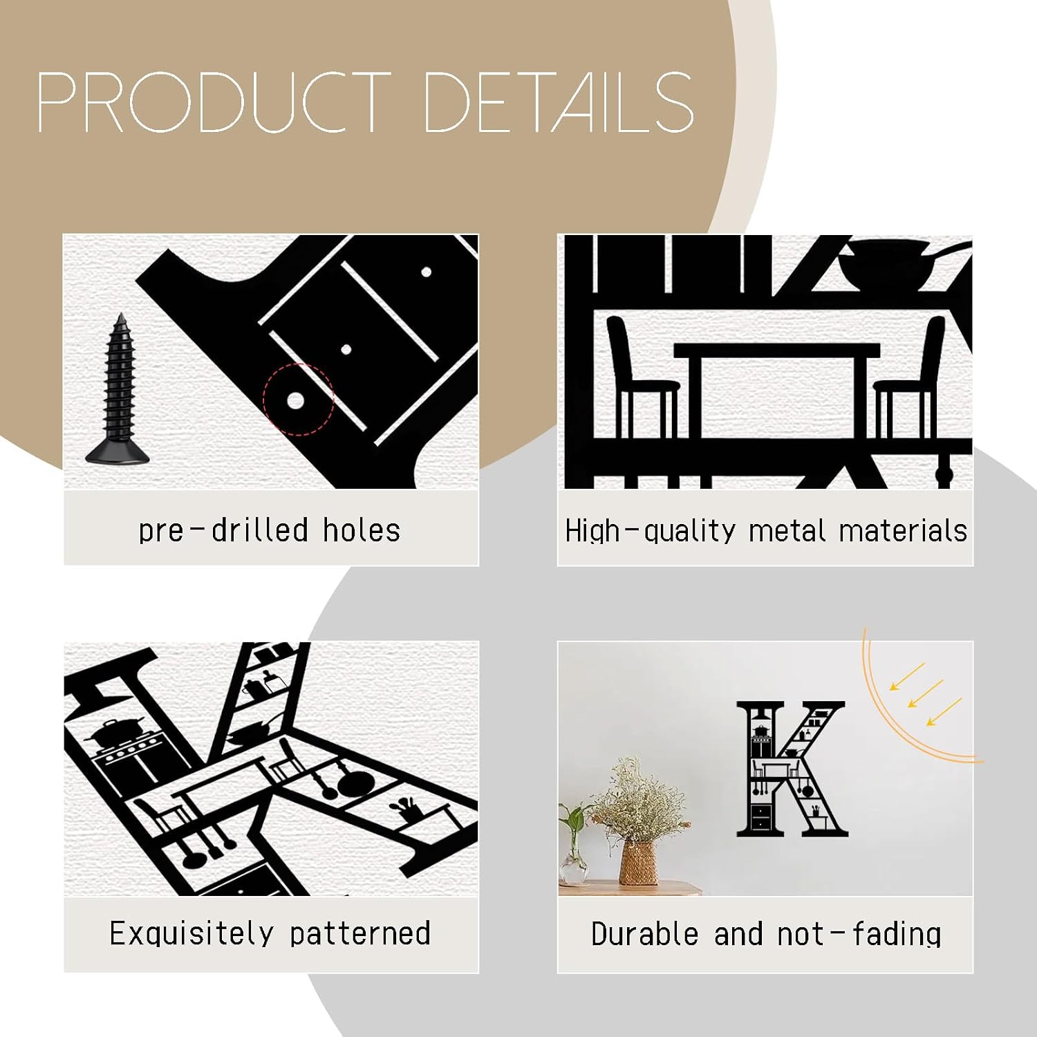 Kitchen Sign Decor Funny Metal Wall Decor Metal Black Kitchen Wall Art for Modern Home Pantry Dining Room Restaurant Coffee Shop Decorations 10x12 Inch image 3
