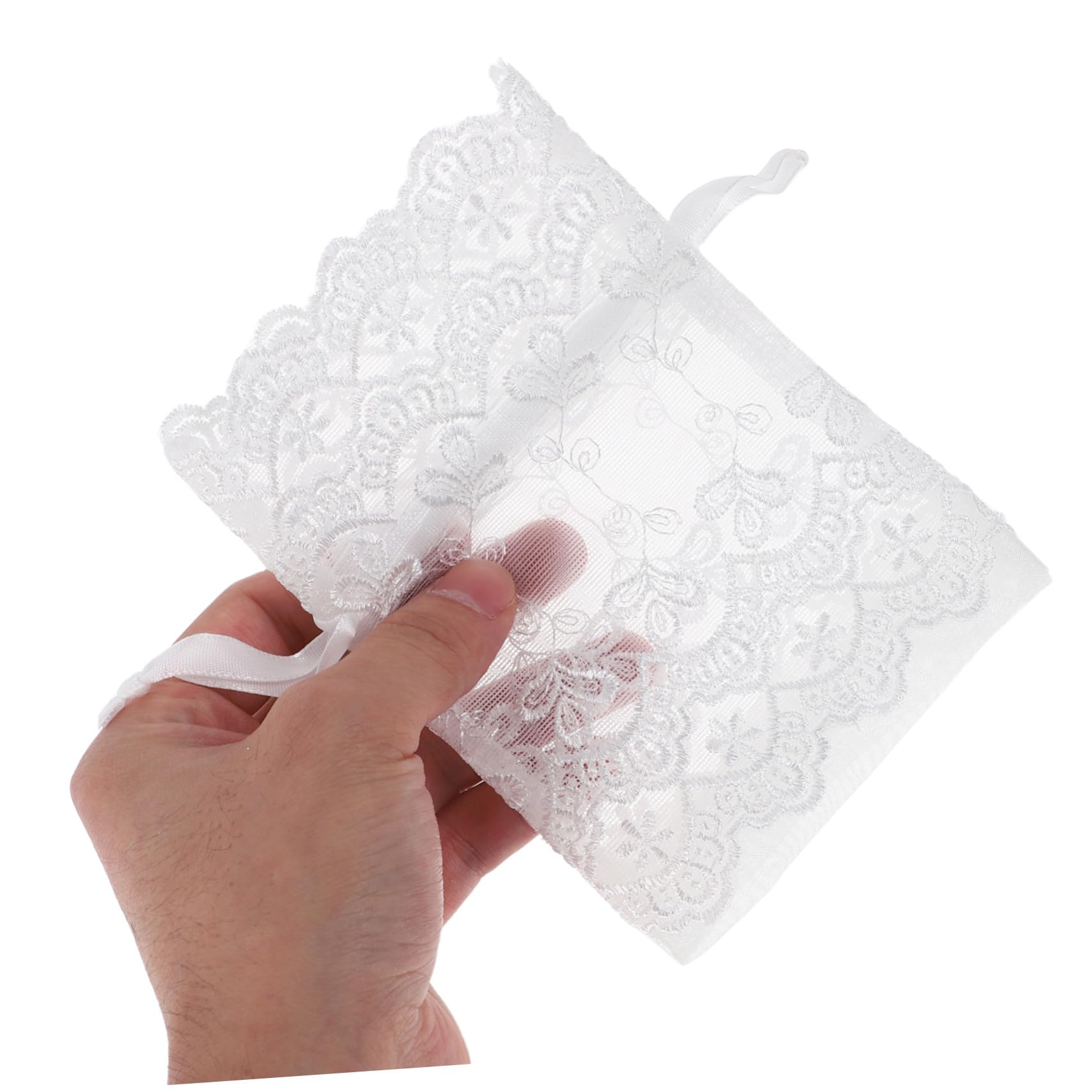 Ciieeo 25stücke Netzbeutel mit Kordelzug Organza-aufbewahrungsbeutel Kleine Geschenktüten für Schmuck Süßigkeiten Weihnachts und Partygeschenke Leere Lavendelsäckchen