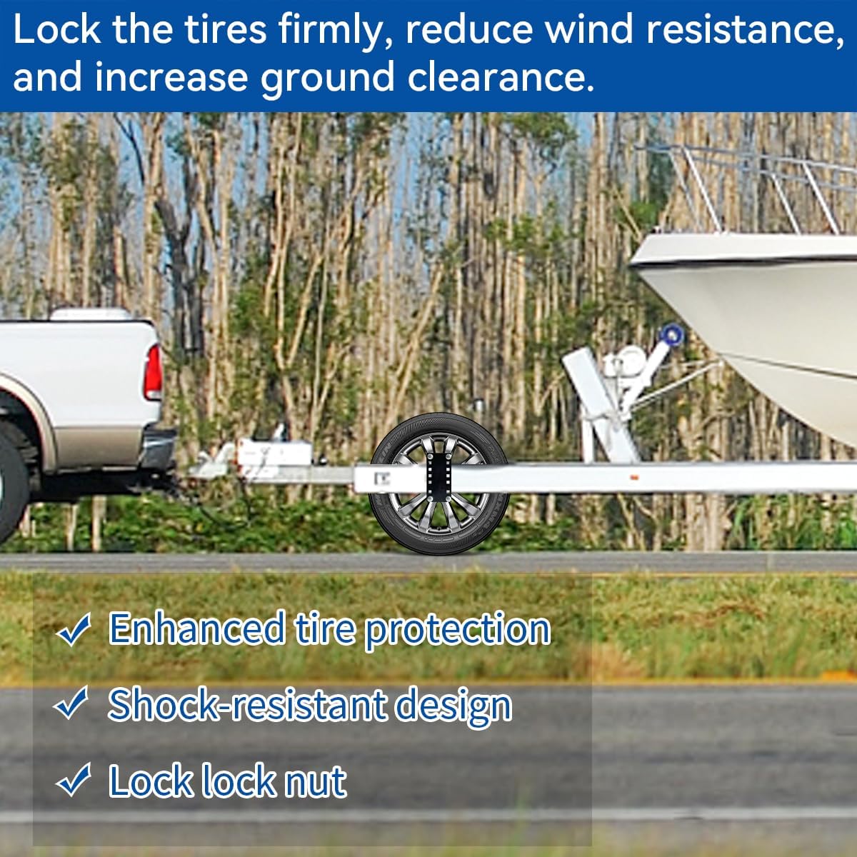 Spare Tire Carrier, Spare Tire Mount for Utility Trailer, Fits 4 5 6 Lugs Trailer Wheels on 4", 4.5'', 4.75'', 5'' and 5.5'' Bolt Patterns, Holds up to 150 Lbs