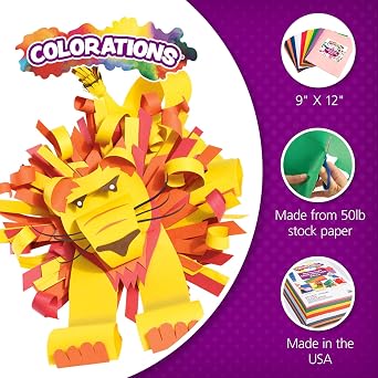 Colorations 9 x 12 Mediumweight Blue Construction Paper, 500 Sheets