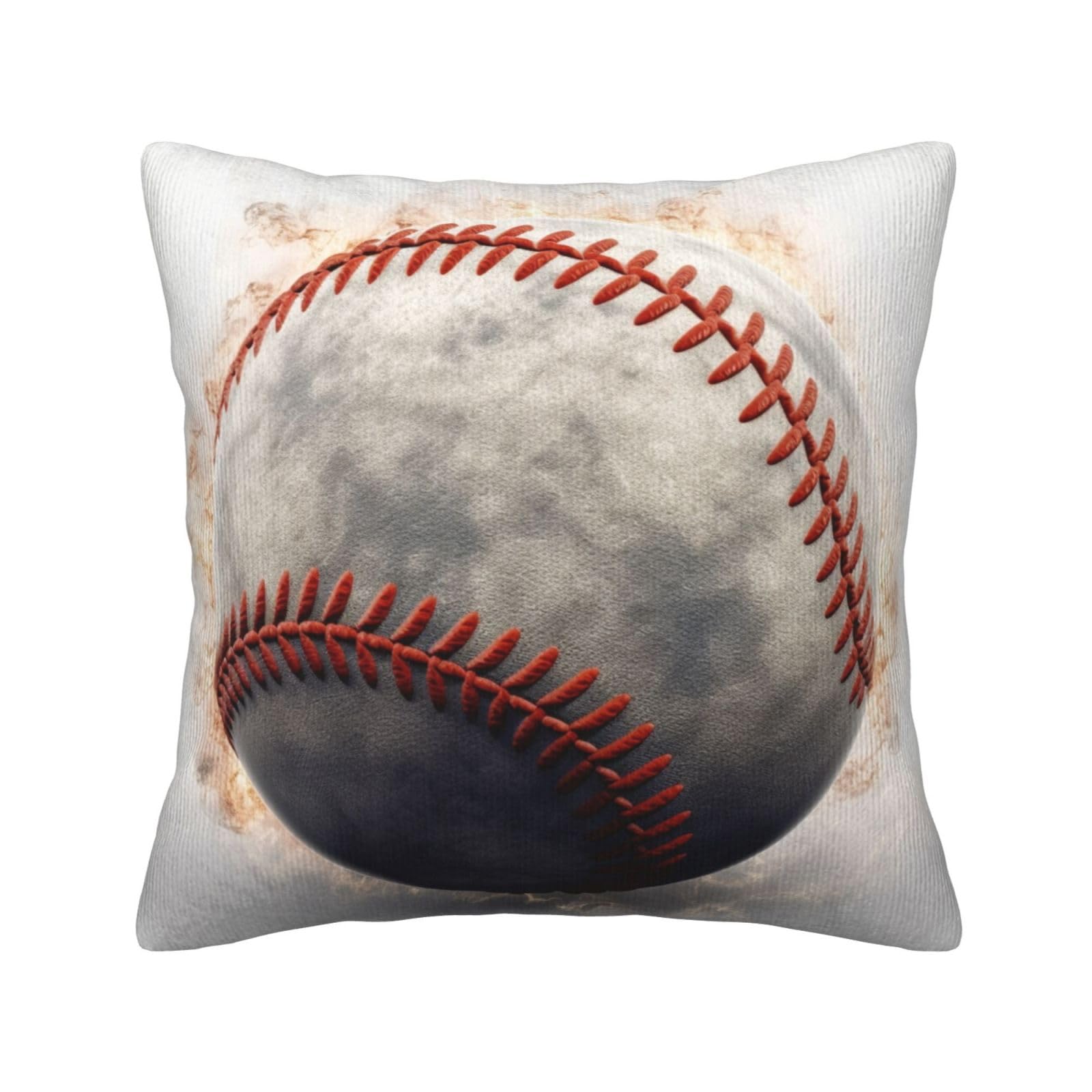Housse de coussin baseball en velours doux pour cocooning sur canapé de salon