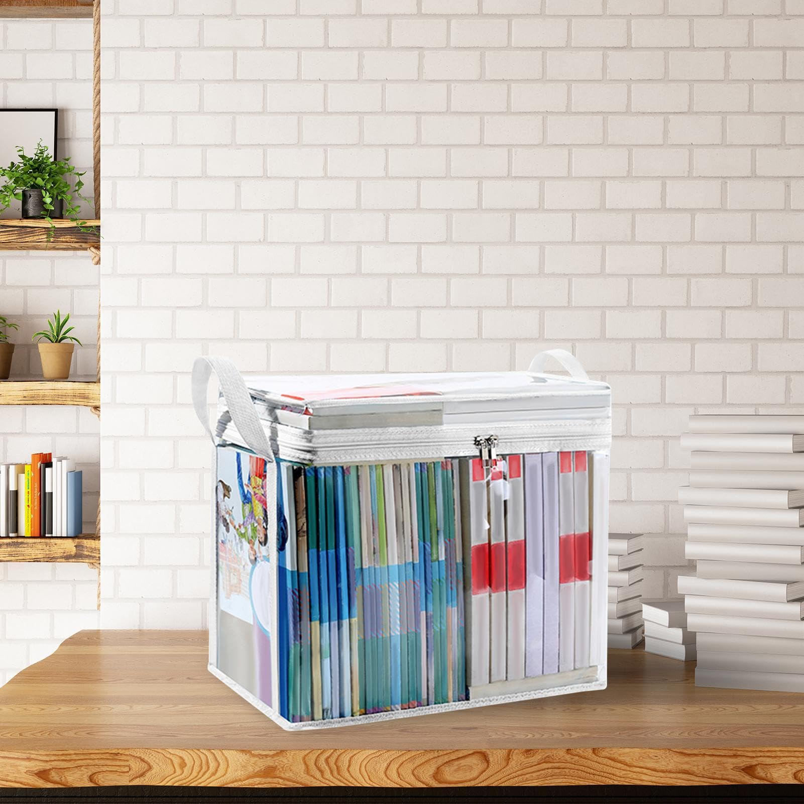 Amazon｜透明ファスナー付き収納バッグ - 本用透明収納バッグ | 透明な