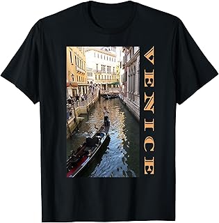 Venice Italy Canal Gondola Travel Souvenirs Photography T-Shirt