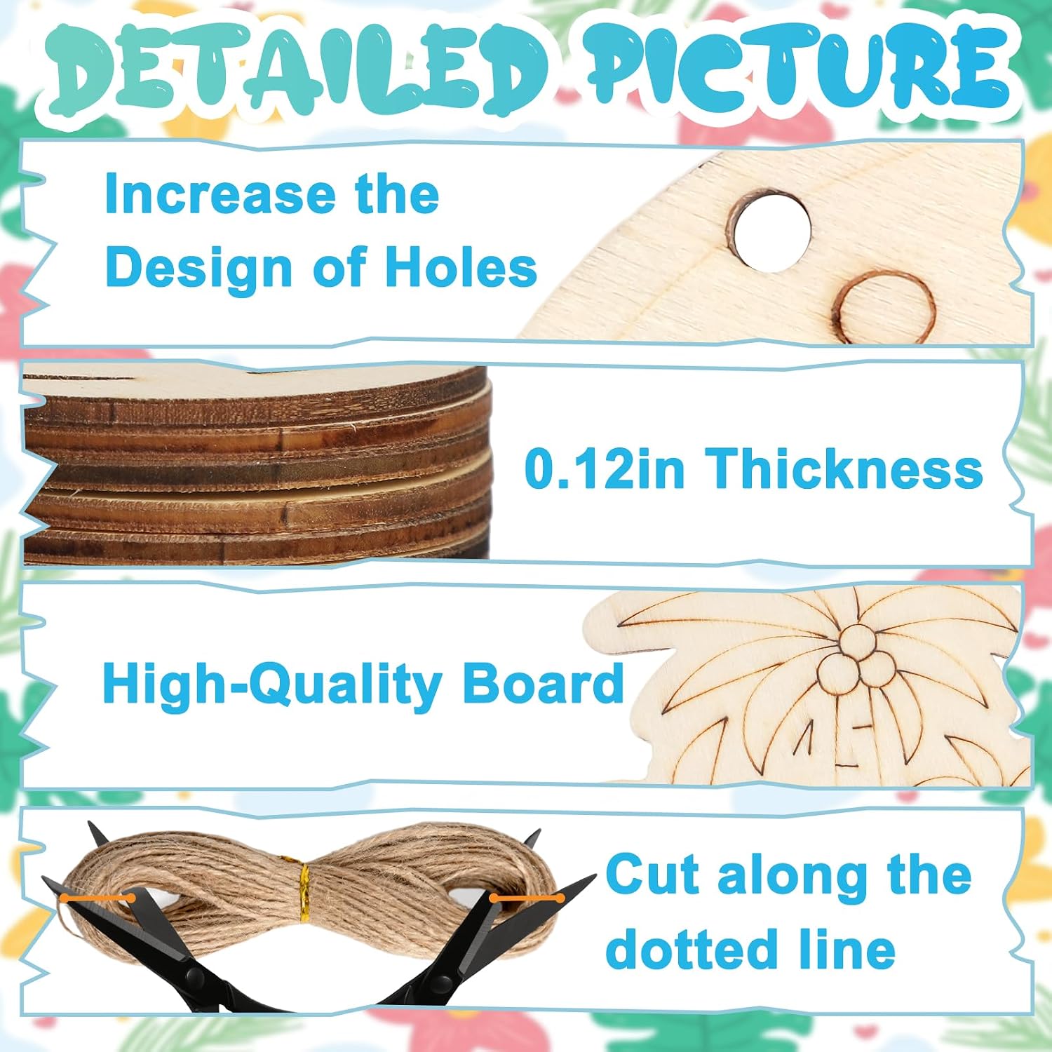 80PCS Unfinished Summer Ornament Wood Crafts, 10 Styles DIY Painting Blank Wooden Beach Cutouts, Ice Cream Watermelon Volleyball Surfboard Slippers Decor Shape Bulk Crafts for Adults (Summer)
