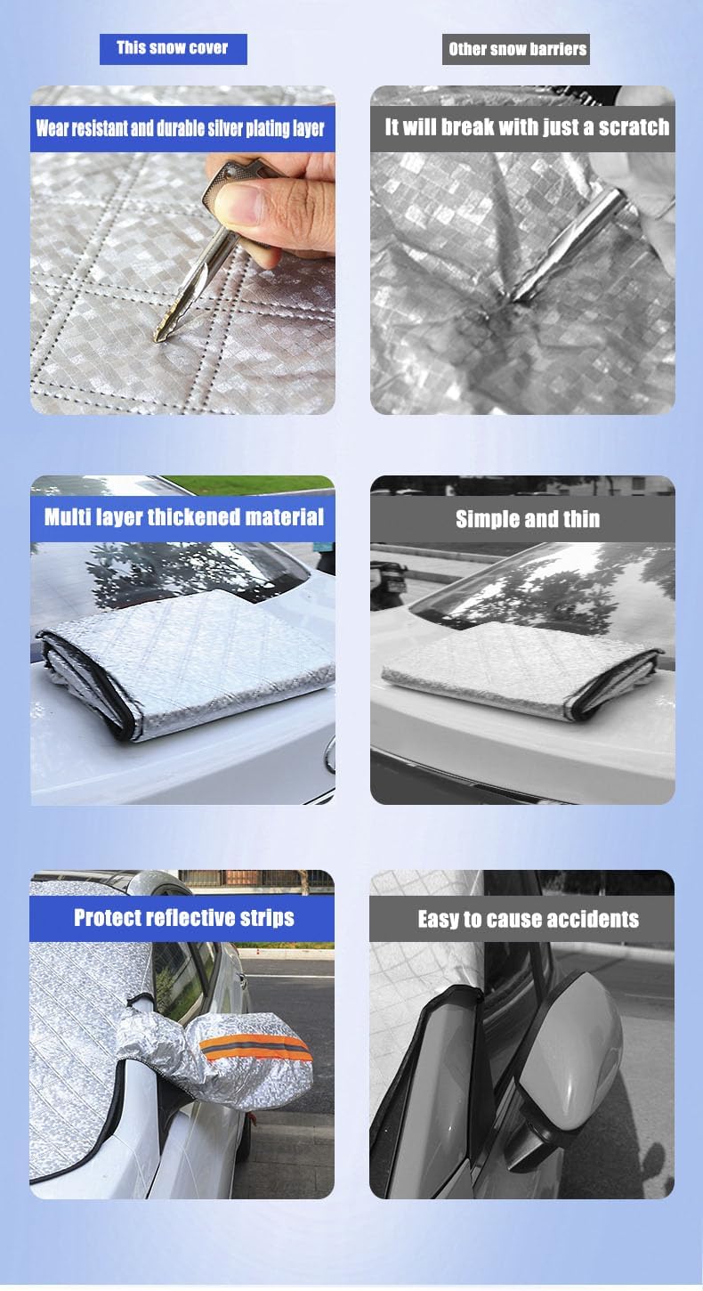Car Sunshade, Snow Blocking, Antifreeze, Sun Protection, and Rainproof are Easy to Install to Resist Frost, Snow, Wind, and rain
