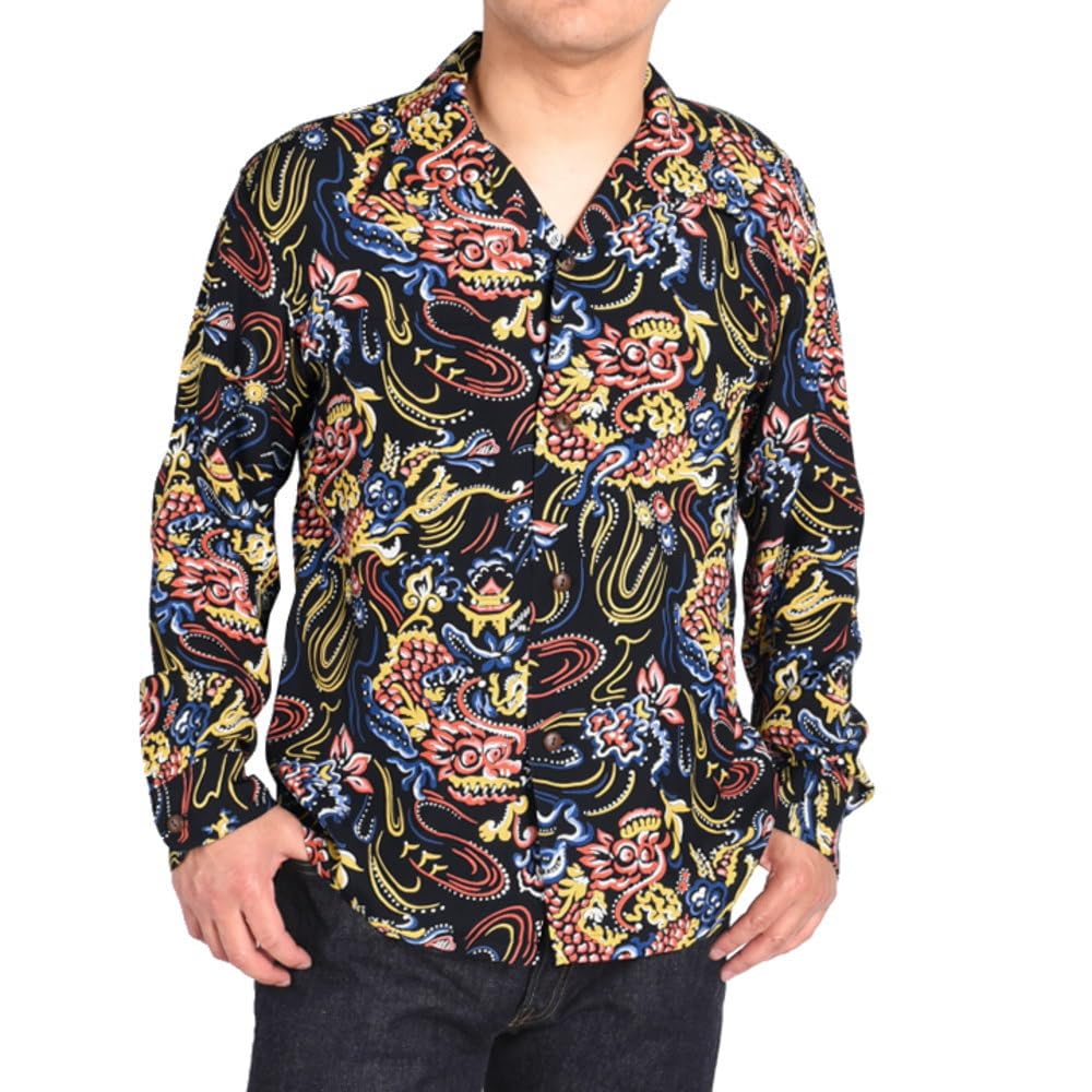 Amazon.co.jp: [サンサーフ] 長袖アロハシャツ “GUARDIAN SPIRIT 