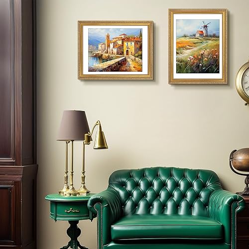 Miniatura 10 de Golden State Art, Marco negro elevado de 12 x 16 pulgadas, tapete blanco para foto de 8 x 12 pulgadas, moldura ancha de altura alta, acabado de