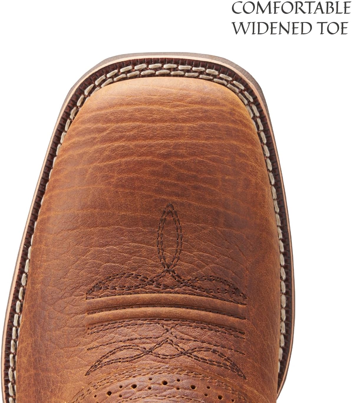 SUREWAY Western Boots For Men - Mens Square Toe Cowboy Boot,Oil/Slip Resistant,Durable Fashionable Classic Pull on 10 Inch Wellington Boots - Soft Toe Work Boots - Image 5