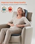 COMFIER Shiatsu Back Massager with Heat, Dual Motor 3D Rollers, Long Track Deep Tissue Pain Relief, Foldable Chair & Seat Pad with Adjustable Height, Home Office, Gifts for Mom & Dad